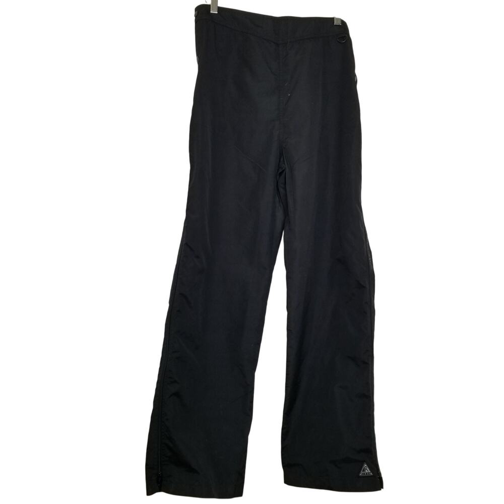 Ridge Black Nylon Hiking Pants Side Leg Zippers Elastic Adjustable Waist Size XL